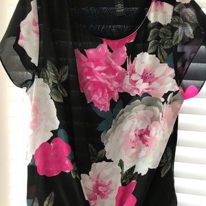 INC drape short sleeve blouse